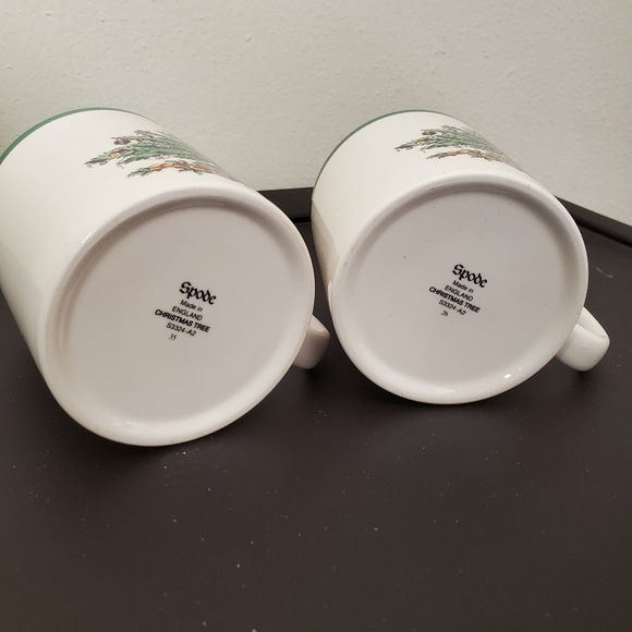 🎄 SPODE Christmas mugs set of 2 Christmas trees like new - Picture 8 of 9